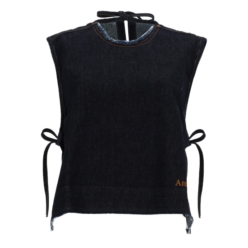 DENIM SLEEVELESS TOP