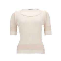 "TROMPE L'OEIL" VISCOSE AND SILK TOP