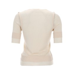 "TROMPE L'OEIL" VISCOSE AND SILK TOP