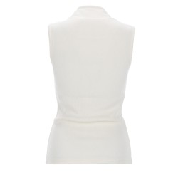 ASYMMETRICAL RIBBED TOP WITH SCARF