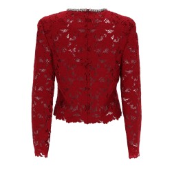 LACE TOP WITH CRYSTALS