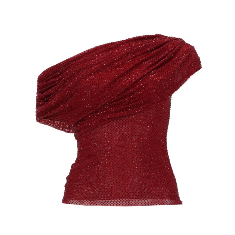 ASYMMETRICAL TOP WITH RHINESTONES