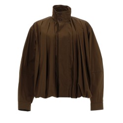 PLEATED BOMBER JACKET