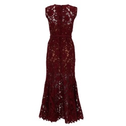 FLORAL LACE MIDI DRESS