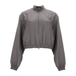 CROPPED JACKET WITH LOGO