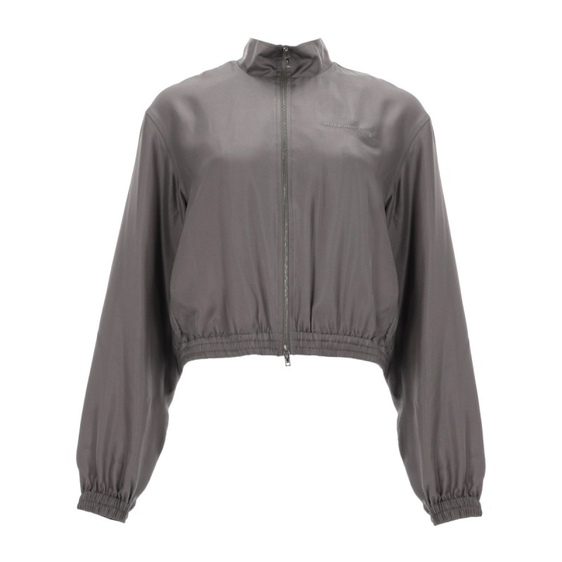 CROPPED JACKET WITH LOGO