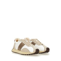 LEATHER AND FABRIC SNEAKER