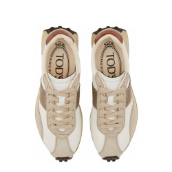 LEATHER AND FABRIC SNEAKER