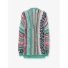 Multicolor jacquard cotton cardigan
