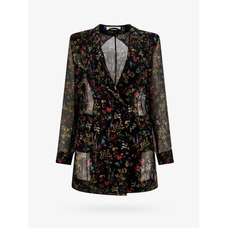 Silk blazer with floral print