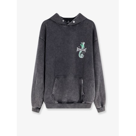 Cotton sweatshirt with print on the front