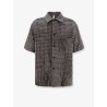 Cotton blend shirt with checked pattern