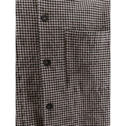 Cotton blend shirt with checked pattern