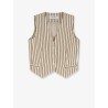 Mxmfauno striped cotton and silk vest
