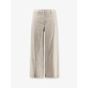 Stretch cotton and linen trousers