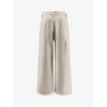 Stretch cotton and linen trousers
