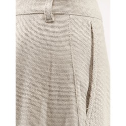 Stretch cotton and linen trousers