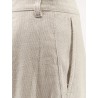 Stretch cotton and linen trousers