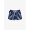 Nylon swim trunks with striped pattern