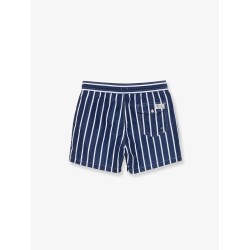 Nylon swim trunks with striped pattern