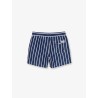 Nylon swim trunks with striped pattern