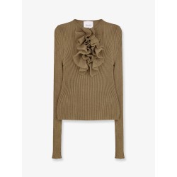Ribbed cotton blend sweater
