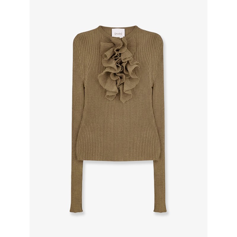 Ribbed cotton blend sweater