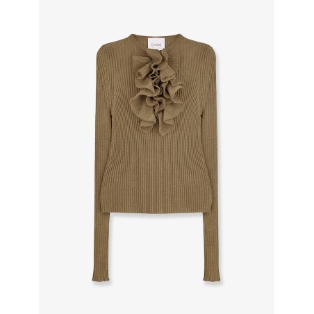 Ribbed cotton blend sweater