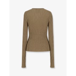 Ribbed cotton blend sweater