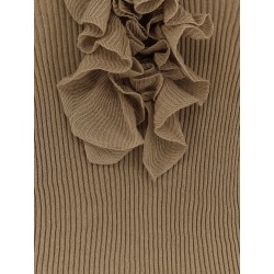 Ribbed cotton blend sweater