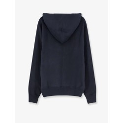 Cotton sweatshirt with embroidered lettering logo