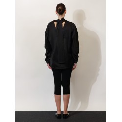 Cowl Neck viscose and linen shirt