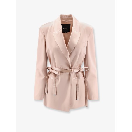 Rapa satin blazer with belt