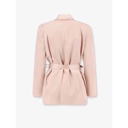 Rapa satin blazer with belt