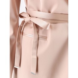 Rapa satin blazer with belt