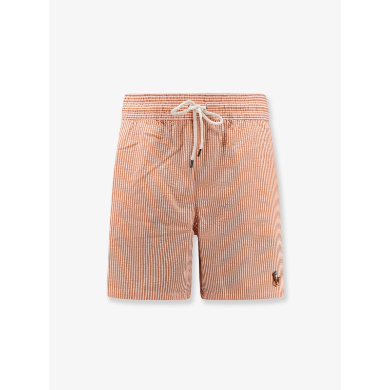Cotton blend swim boxer shorts