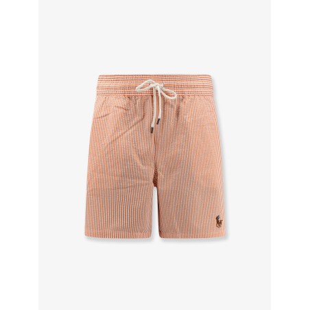 Cotton blend swim boxer shorts