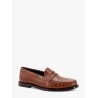Vivienne leather loafer with perforated triomphe logo