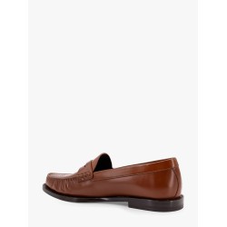 Vivienne leather loafer with perforated triomphe logo