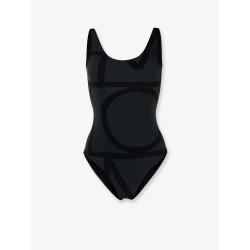 Monogram recycled nylon blend one-piece swimsuit