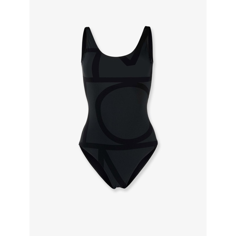 Monogram recycled nylon blend one-piece swimsuit