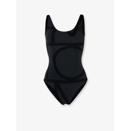 Monogram recycled nylon blend one-piece swimsuit