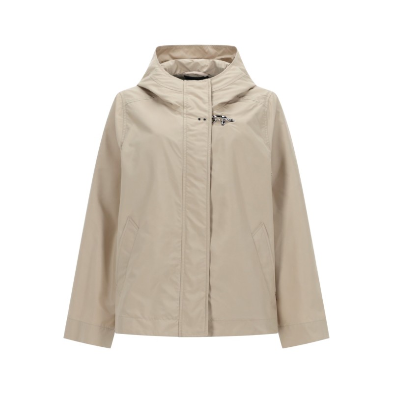 SHORT PARKA WITH HOOK AND LOOP CLOSURE