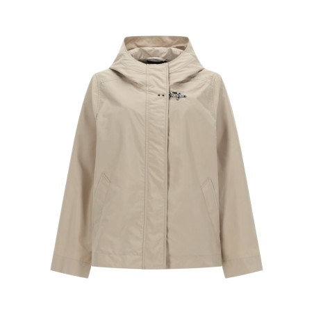 SHORT PARKA WITH HOOK AND LOOP CLOSURE