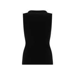 ASYMMETRICAL RIBBED TOP WITH SCARF