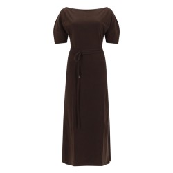 COTTON AND LINEN MIDI DRESS