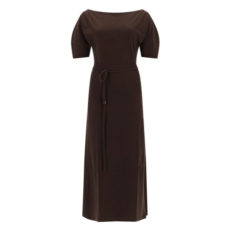 COTTON AND LINEN MIDI DRESS