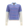 "LAYERED STRIPE RUGBY" POLO SHIRT
