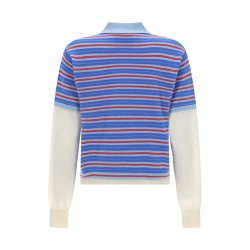 "LAYERED STRIPE RUGBY" POLO SHIRT