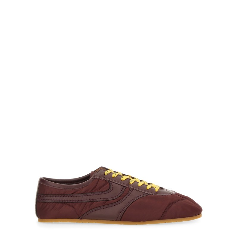 NYLON AND NAPPA LEATHER SNEAKER